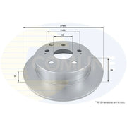 Comline 2 x Solid Rear Brake Discs ADC01168