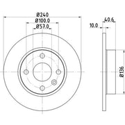 DON 2 x Solid Rear Brake Discs PCD13512-x2