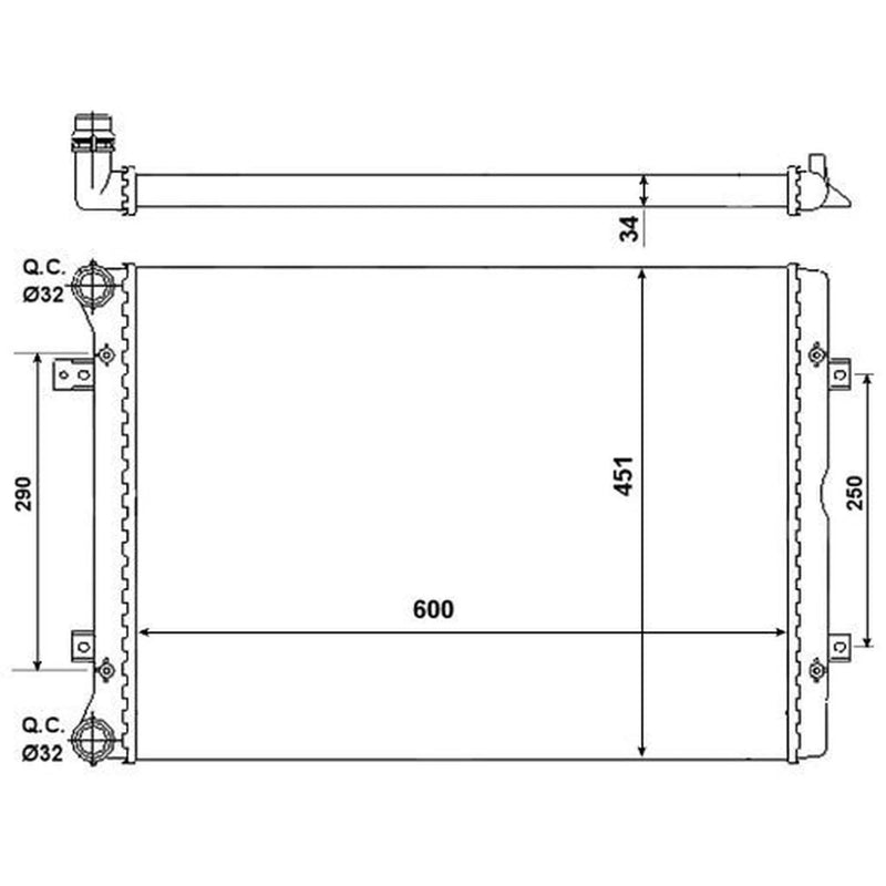 NRF Engine Radiator 53022