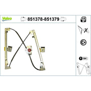 Valeo Electric Window Regulator Lifter Left Front 851378