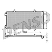 Denso Air Conditioning Condenser fits Citroën C8 2002 on 3.0