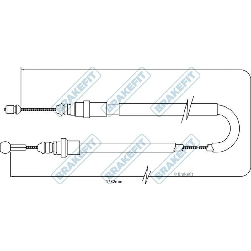 Apec Handbrake Cable Right Rear BBC3475