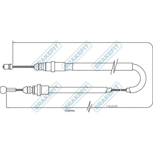 Apec Handbrake Cable Right Rear BBC3475