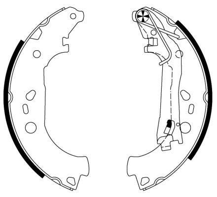 Textar Brake Shoe Set Axle Kit Rear 42mm 91067600