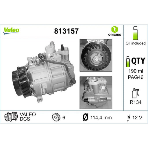 Valeo Air Conditioning Compressor 813157
