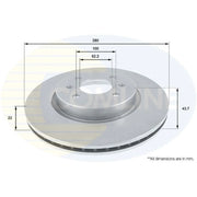 Comline 2 x Vented Front Brake Discs ADC2405V-x2