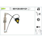 Valeo Electric Window Regulator Lifter Right Rear 851121