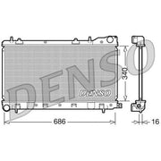 Denso Engine Radiator fits Subaru Forester 1997-2002 2.0