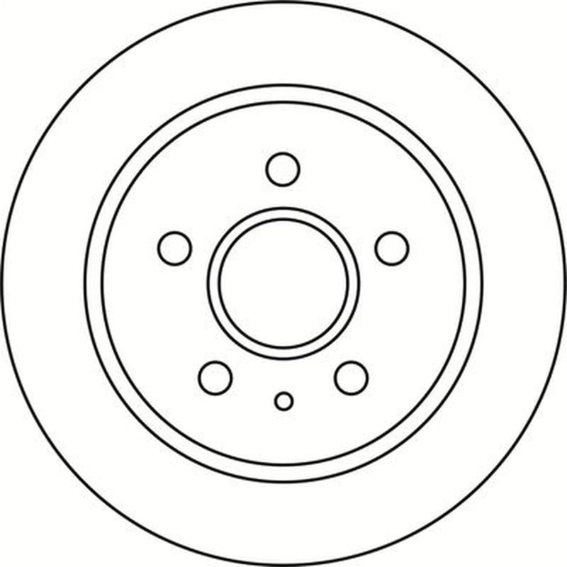 Abtex 2 x Solid Rear Brake Discs BD1614S-x2
