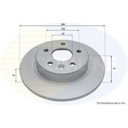Comline 2 x Solid Rear Brake Discs ADC1166-x2