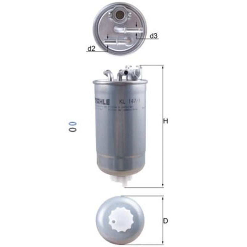 Mahle Fuel Filter Element KL 147/1D