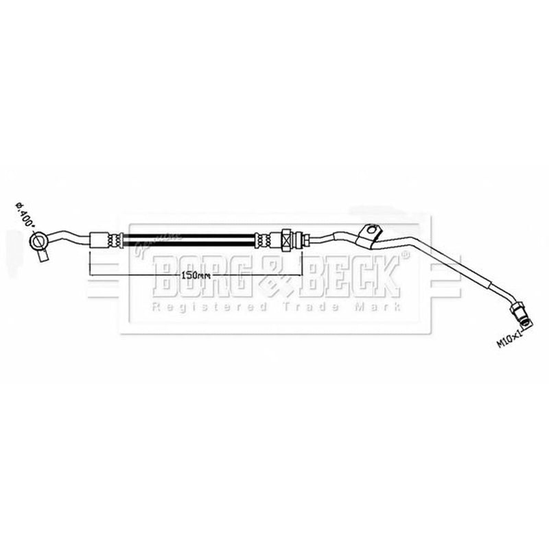 Borg & Beck Brake Hydraulic Hose Line outer BBH8835