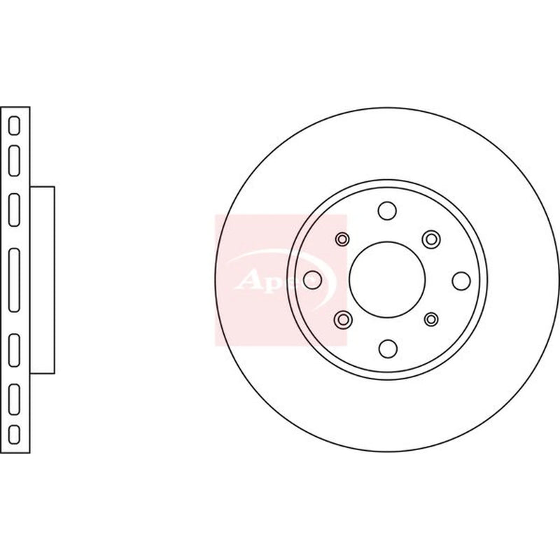 Apec 2 x Vented Front Brake Discs DSK2027-x2