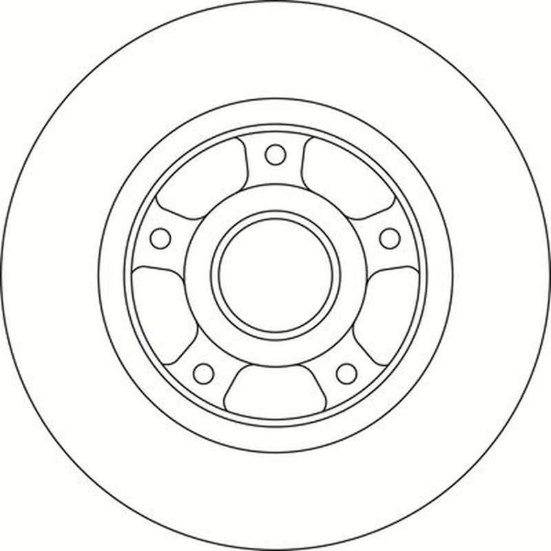 Abtex 2 x Solid Rear Brake Discs BD1745HS-x2