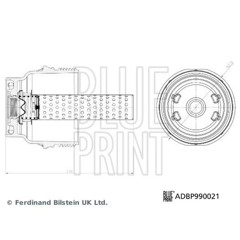 Blue Print Oil Filter Housing Cap ADBP990021