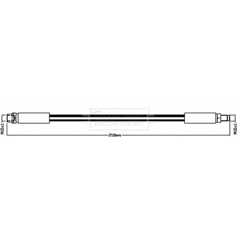 Borg & Beck Brake Hydraulic Hose Line outer BBH8427