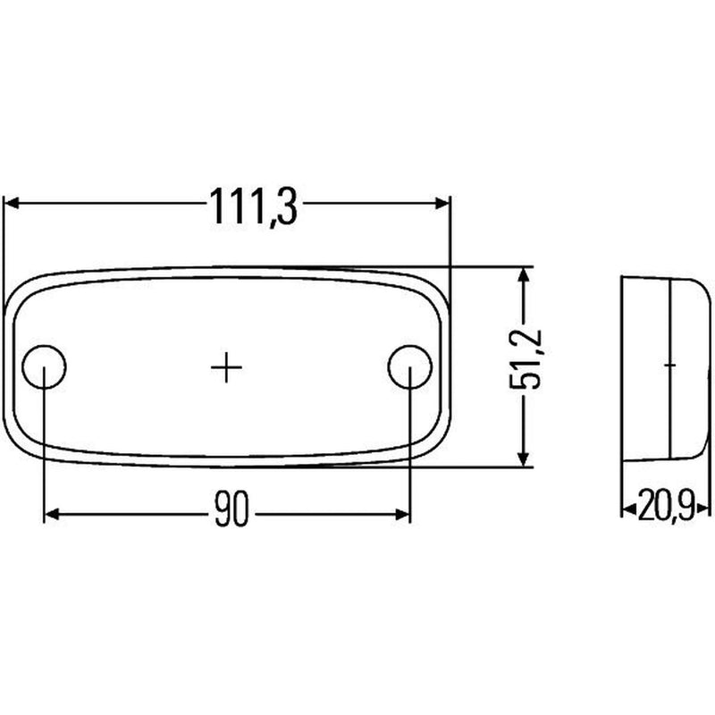 Hella Side Marker Light Wide High 2PS 345 600-011