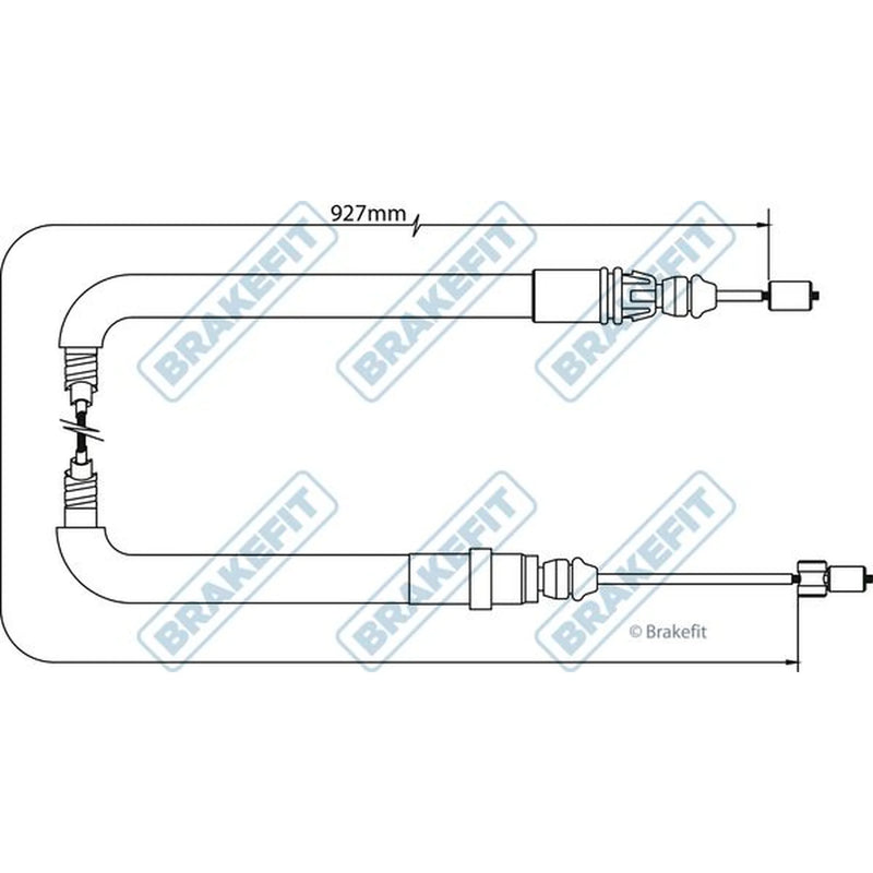 Apec Handbrake Cable Left Rear BBC3051