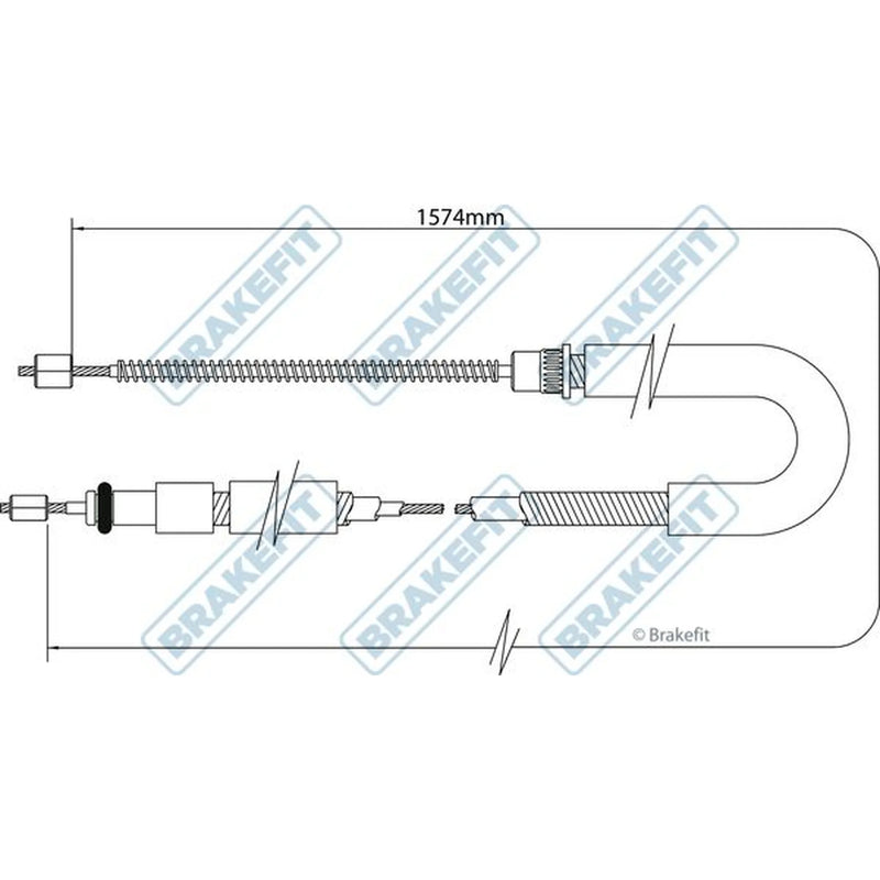 Apec Handbrake Cable Right Rear BBC3334