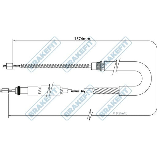 Apec Handbrake Cable Right Rear BBC3334