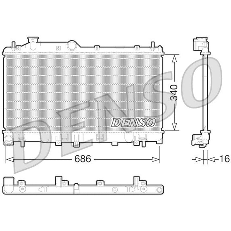 Denso Engine Radiator DRM36013