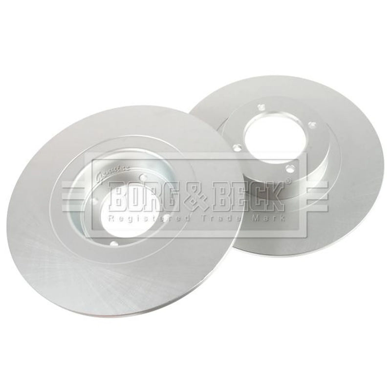 Borg & Beck 2 x Solid Front Brake Discs BBD6366-x2