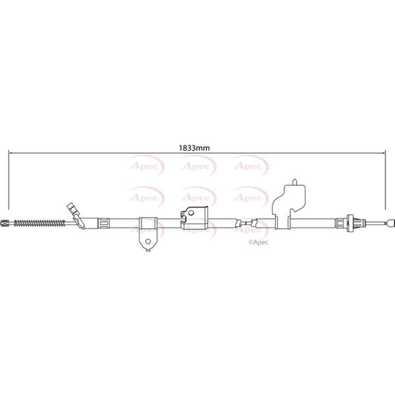 Apec Handbrake Cable Left Rear CAB1320