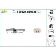 Valeo Electric Window Regulator Lifter Left Rear 850824