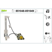 Valeo Electric Window Regulator Lifter Left Rear 851048