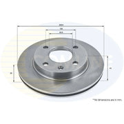 Comline 2 x Vented Front Brake Discs ADC0440V-x2