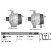 Denso Car Alternator 12V fits Toyota Avensis Verso 2001-2005 2.0