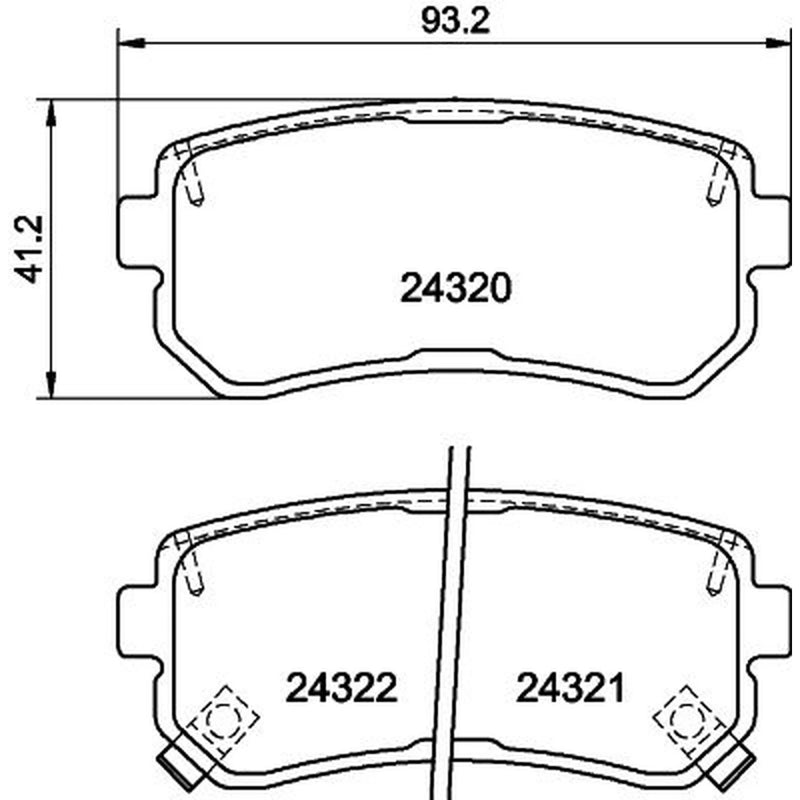 Mintex Rear Brake Pad Set MDB2734