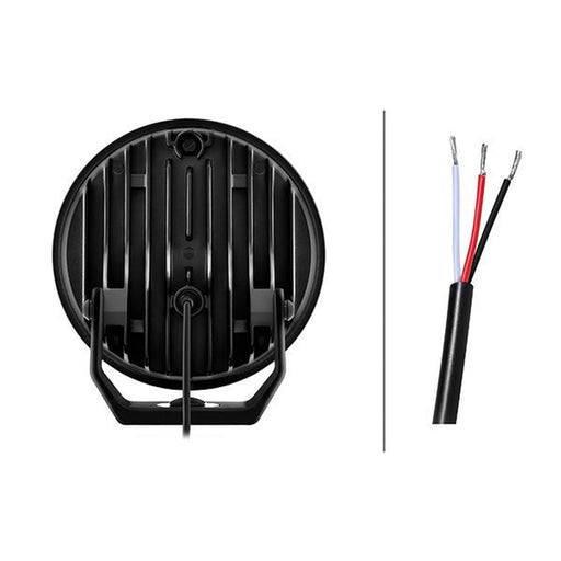Hella Spotlight Vf Blade Aux. Chrome 7 Round W Po R 50 frontal sided 1FJ 357 1FJ 357 198-011