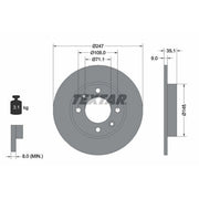 Textar 2 x Solid Rear Brake Discs 92111703-x2
