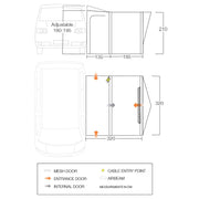 Vango Tolga Air VW Drive Away Awning (180 - 210cm) Campervan - Vango - Van Life Living