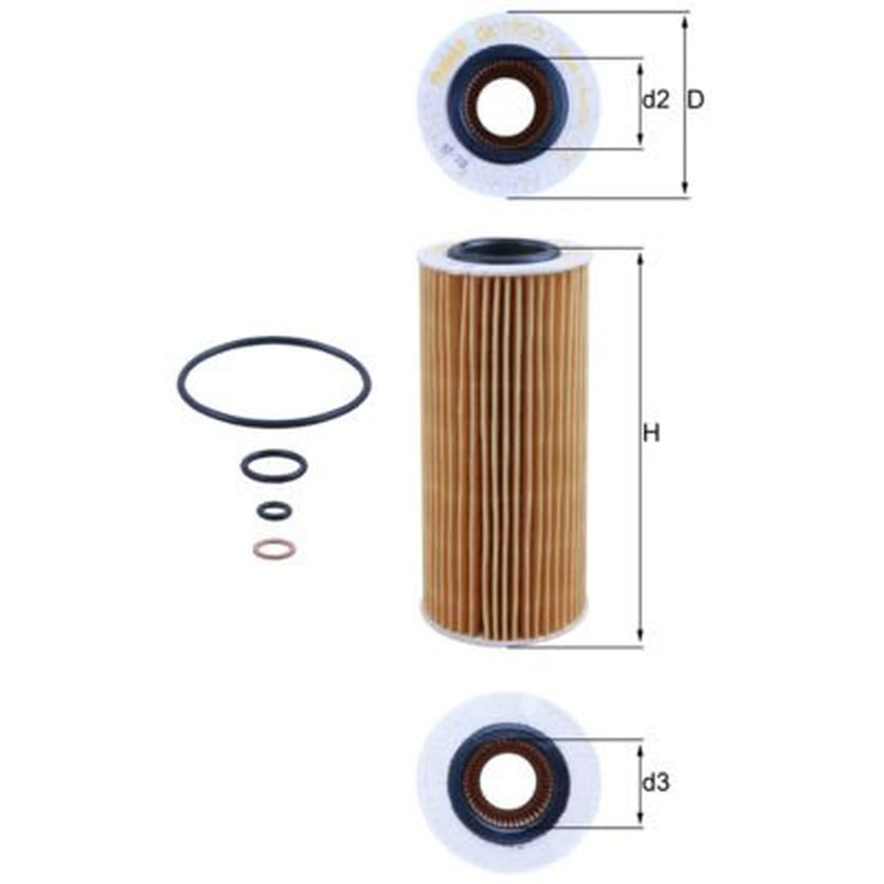 Mahle Engine Oil Filter OX 177/3D