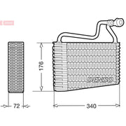 Denso Air Conditioning Evaporator DEV08002