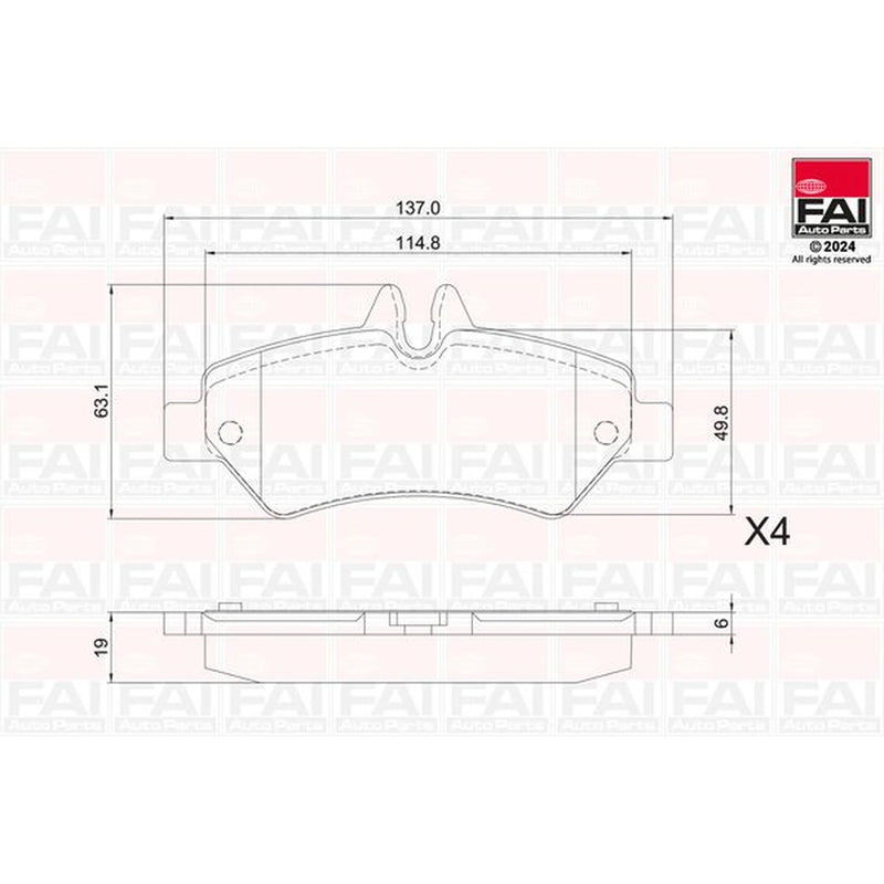 FAI Rear Brake Pad Set BP133