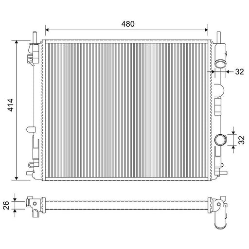 Valeo Engine Radiator 732721
