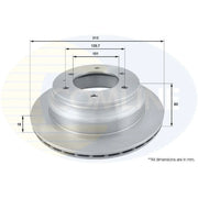 Comline 2 x Vented Rear Brake Discs ADC0708V-x2