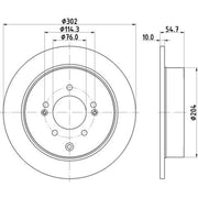 DON 2 x Solid Rear Brake Discs PCD23052-x2