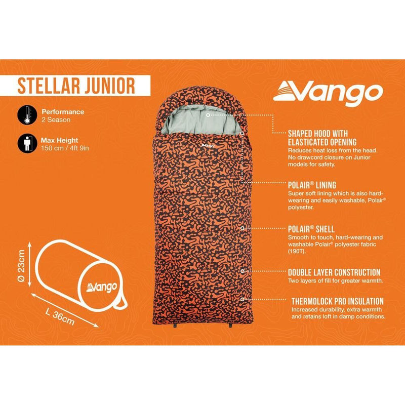 Vango Stellar Junior Sleeping Bag Dragons Fire - Vango - Van Life Living