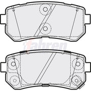 Fahren Front & Rear Pads fits Hyundai Kona 2017-2023 1.0 1.6