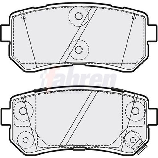 Fahren Front & Rear Pads fits Hyundai Kona 2017-2023 1.0 1.6