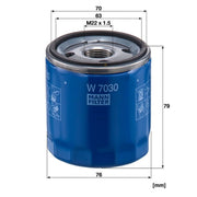 MANN-FILTER Engine Oil Filter W 7030