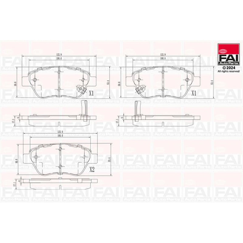 FAI Front Brake Pad Set BP109