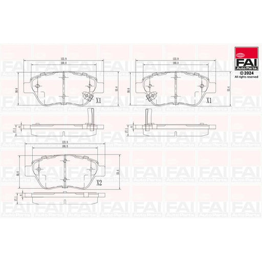 FAI Front Brake Pad Set BP109
