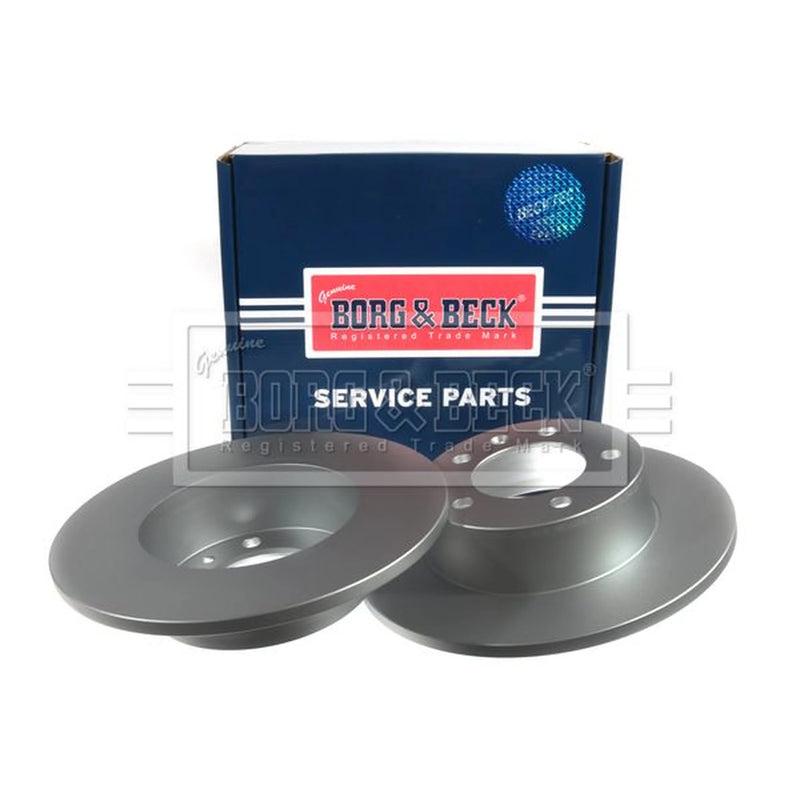 Borg & Beck 2 x Solid Rear Brake Discs BBD4296-x2