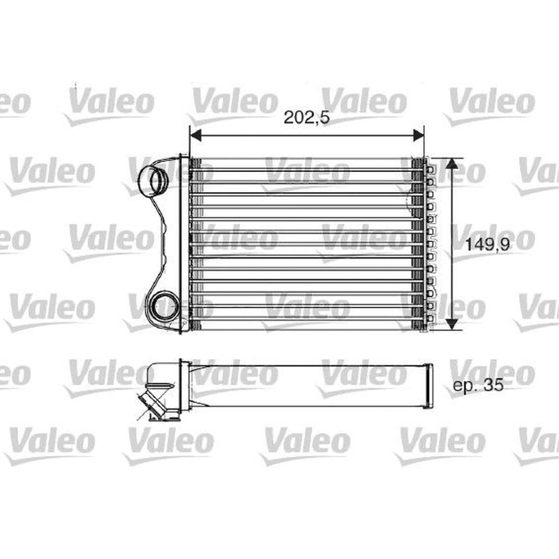 Valeo Heater Matrix Core Heat Exchanger Front 812211