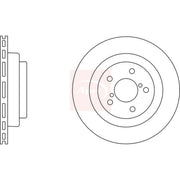 Apec 2 x Vented Rear Brake Discs DSK2456-x2